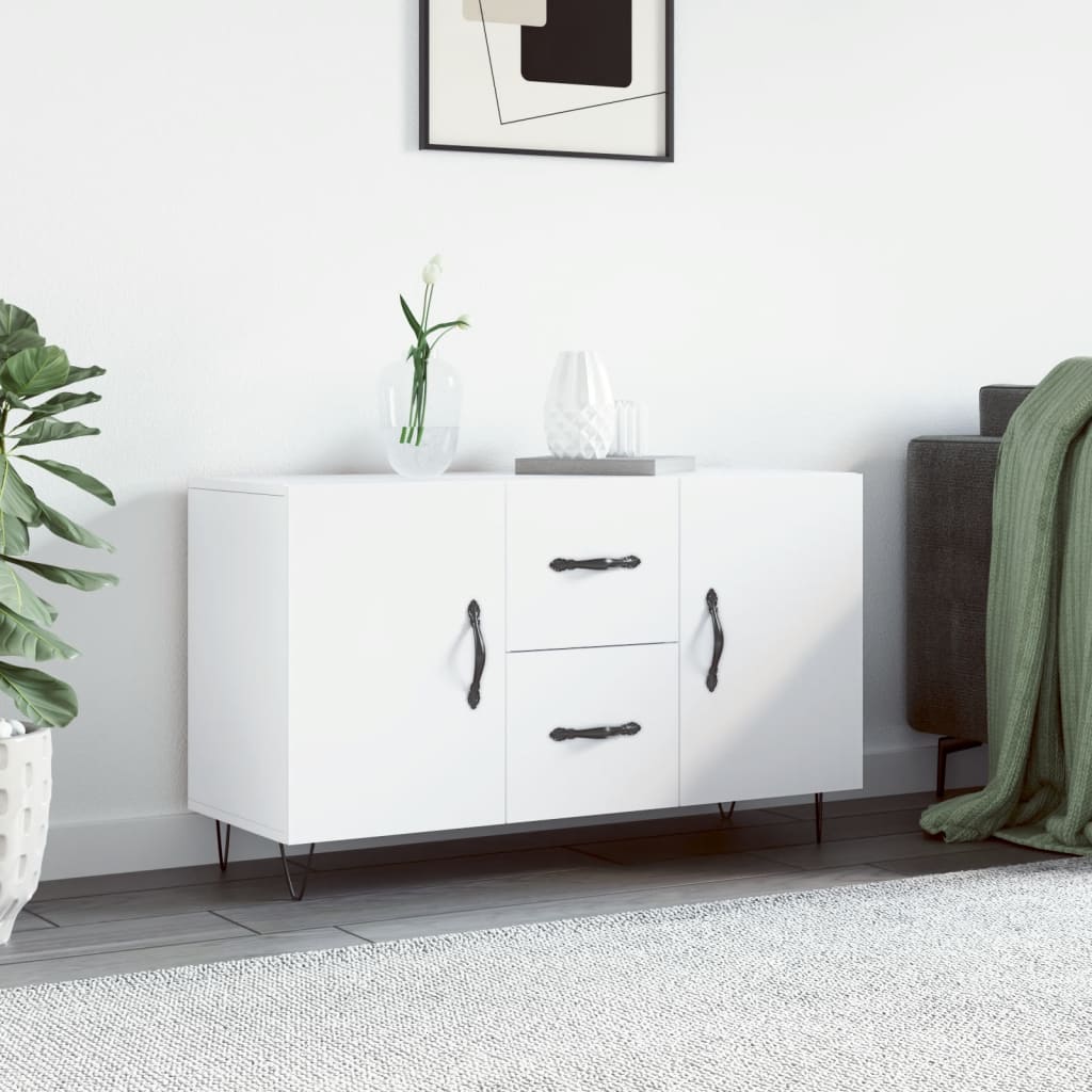 vidaXL Komoda, biała, 100x36x60 cm, materiał drewnopochodny