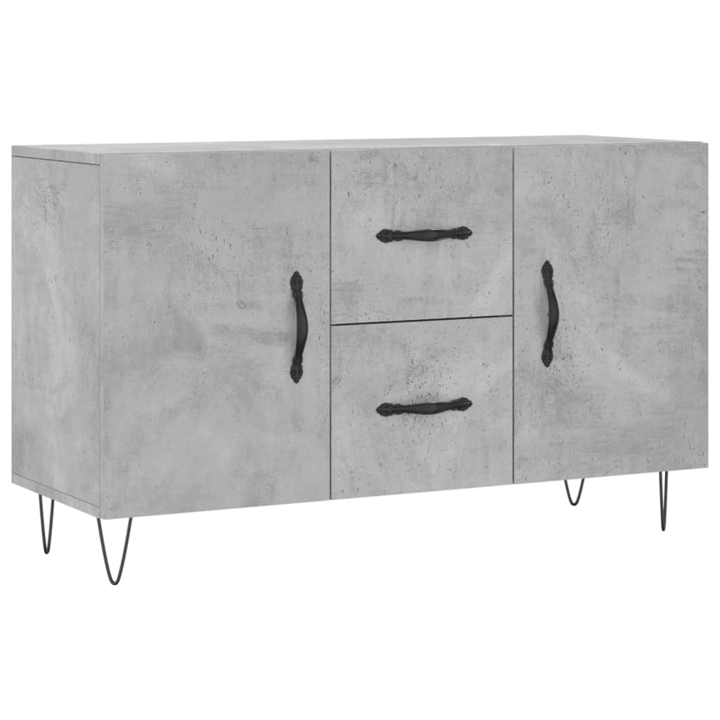 vidaXL Komoda, szarość betonu, 100x36x60 cm, materiał drewnopochodny