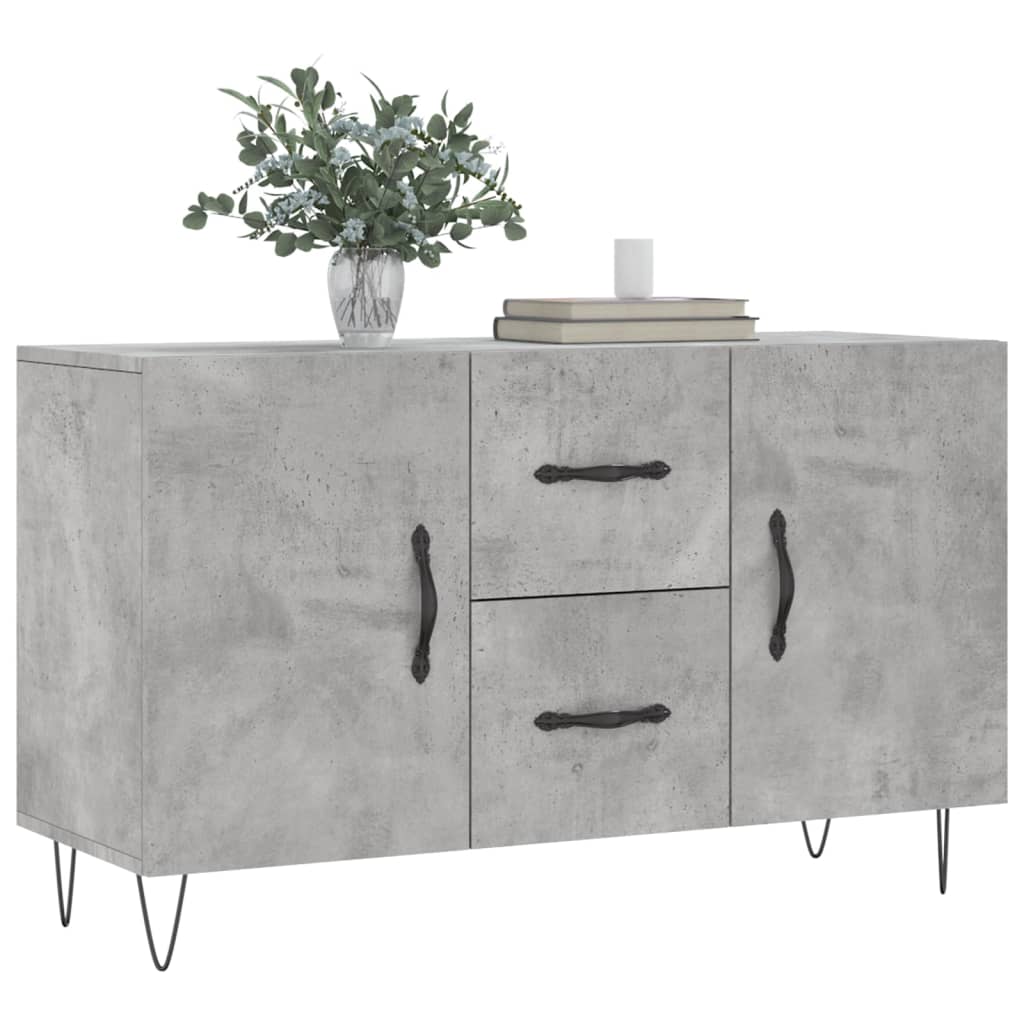 vidaXL Komoda, szarość betonu, 100x36x60 cm, materiał drewnopochodny