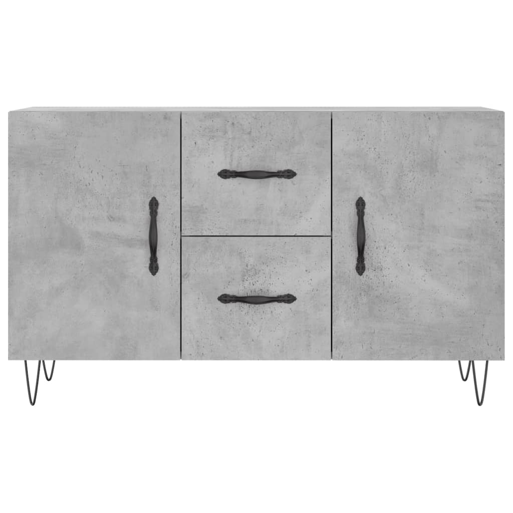 vidaXL Komoda, szarość betonu, 100x36x60 cm, materiał drewnopochodny