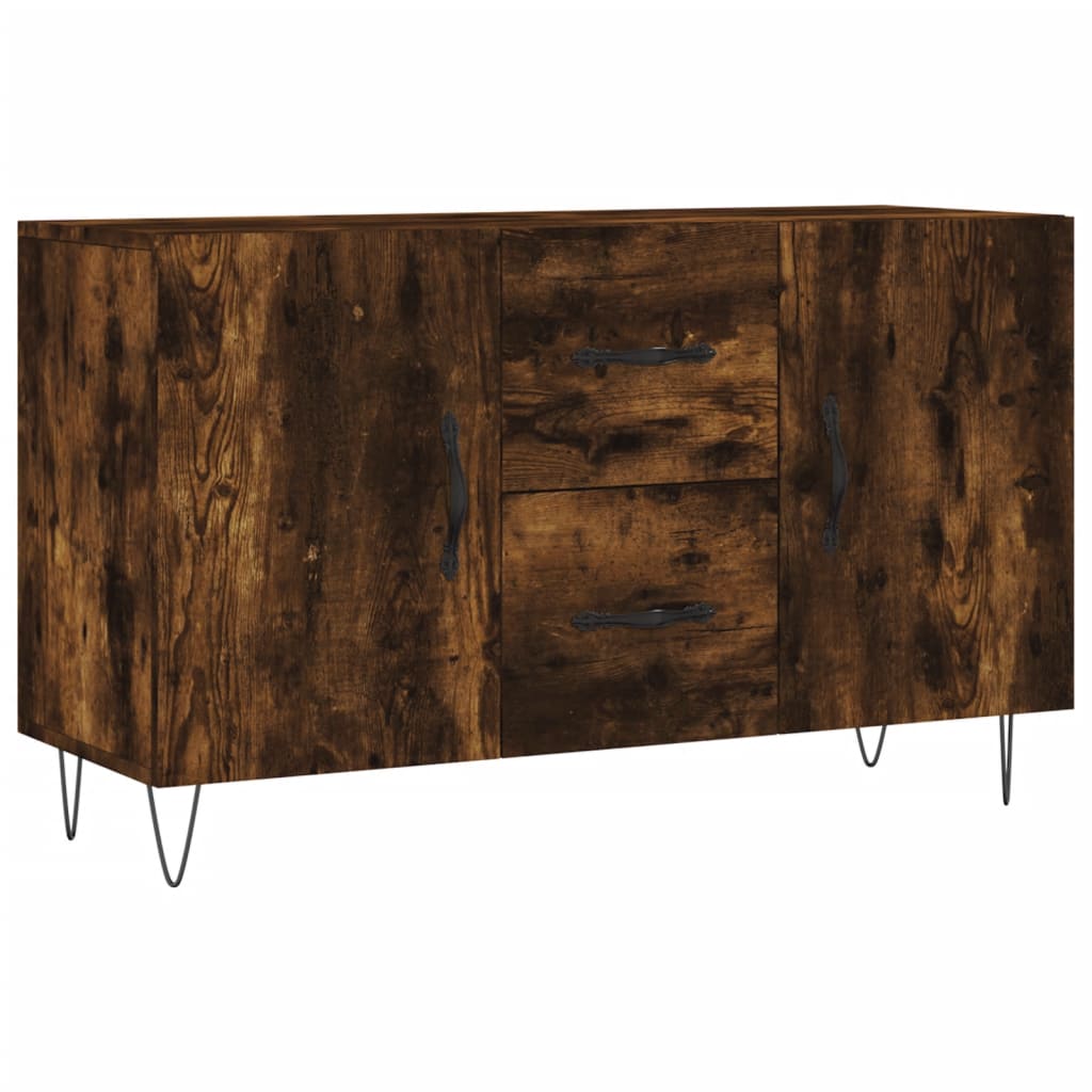 vidaXL Komoda, przydymiony dąb, 100x36x60 cm, materiał drewnopochodny