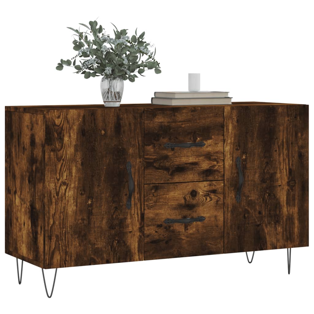 vidaXL Komoda, przydymiony dąb, 100x36x60 cm, materiał drewnopochodny