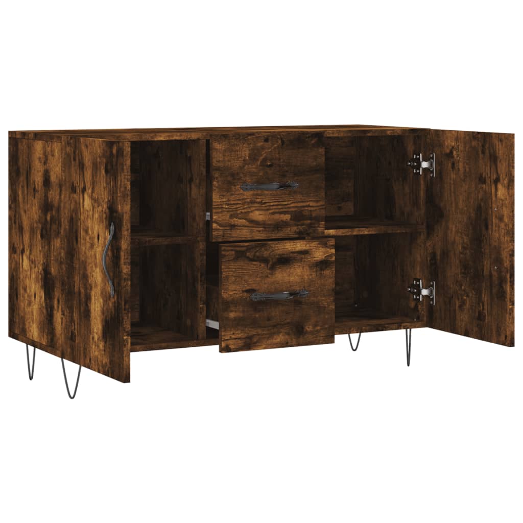 vidaXL Komoda, przydymiony dąb, 100x36x60 cm, materiał drewnopochodny