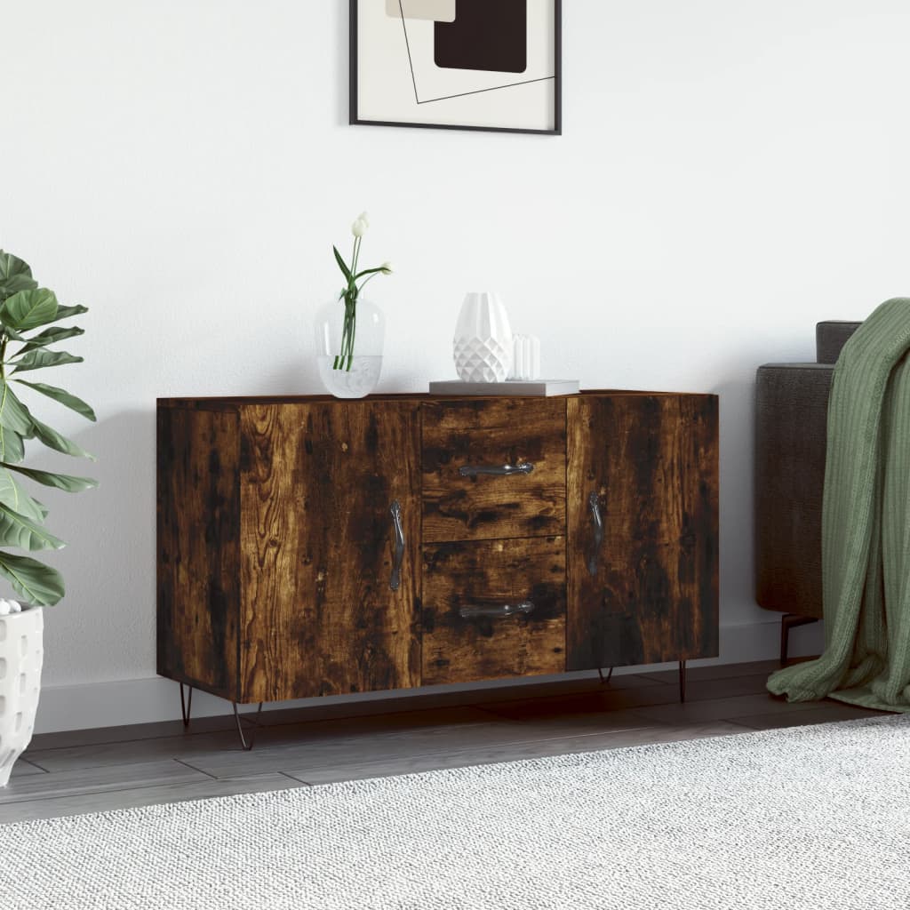 vidaXL Komoda, przydymiony dąb, 100x36x60 cm, materiał drewnopochodny