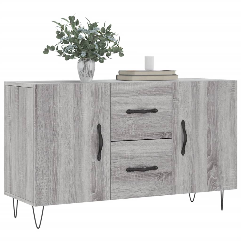 vidaXL Komoda, szary dąb sonoma, 100x36x60 cm, materiał drewnopochodny
