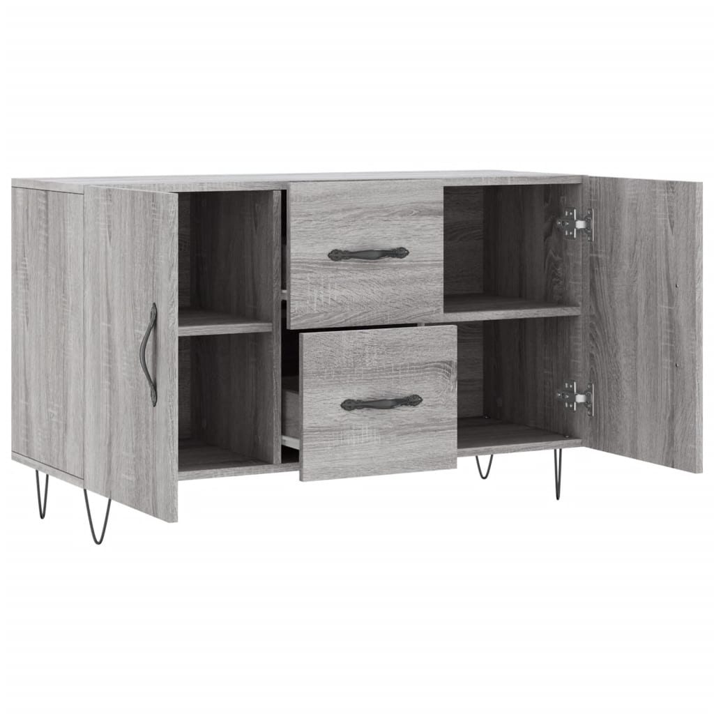 vidaXL Komoda, szary dąb sonoma, 100x36x60 cm, materiał drewnopochodny