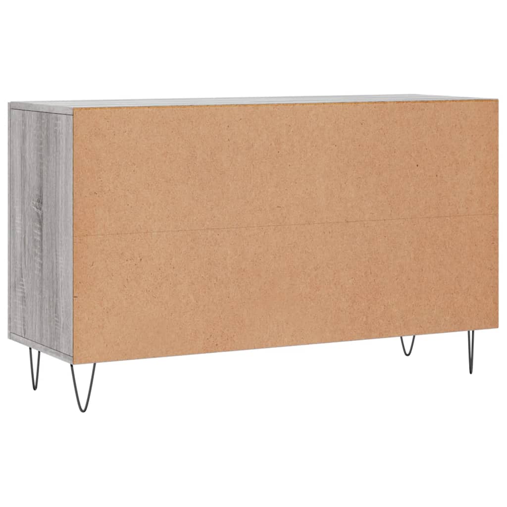 vidaXL Komoda, szary dąb sonoma, 100x36x60 cm, materiał drewnopochodny