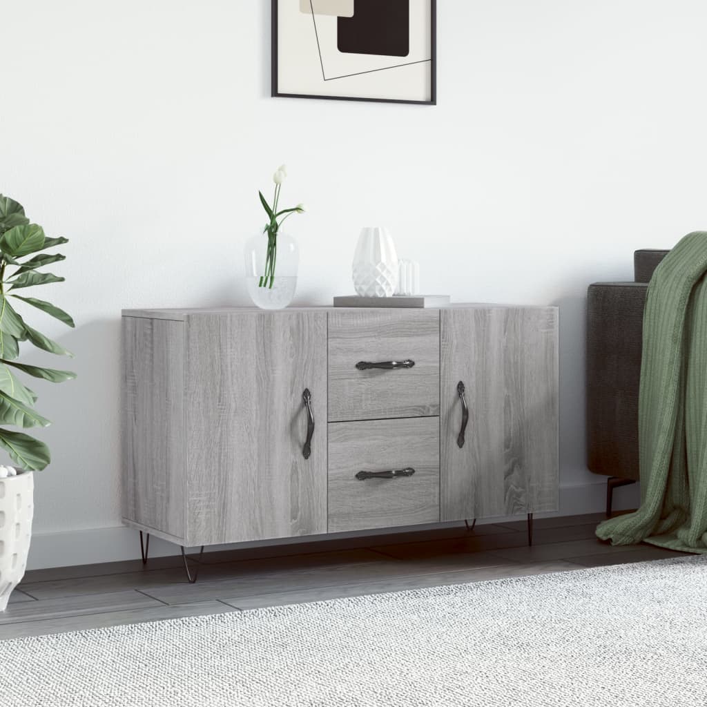 vidaXL Komoda, szary dąb sonoma, 100x36x60 cm, materiał drewnopochodny