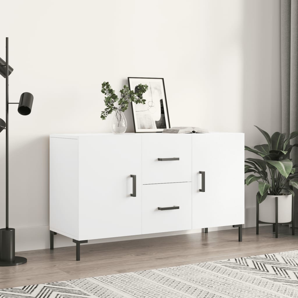 vidaXL Komoda, biała, 100x36x60 cm, materiał drewnopochodny