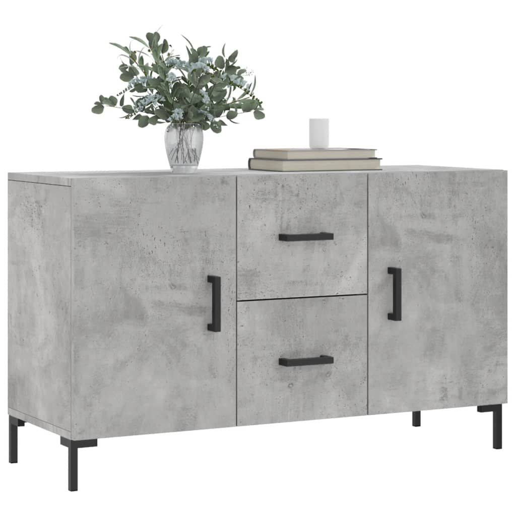 vidaXL Komoda, szarość betonu, 100x36x60 cm, materiał drewnopochodny