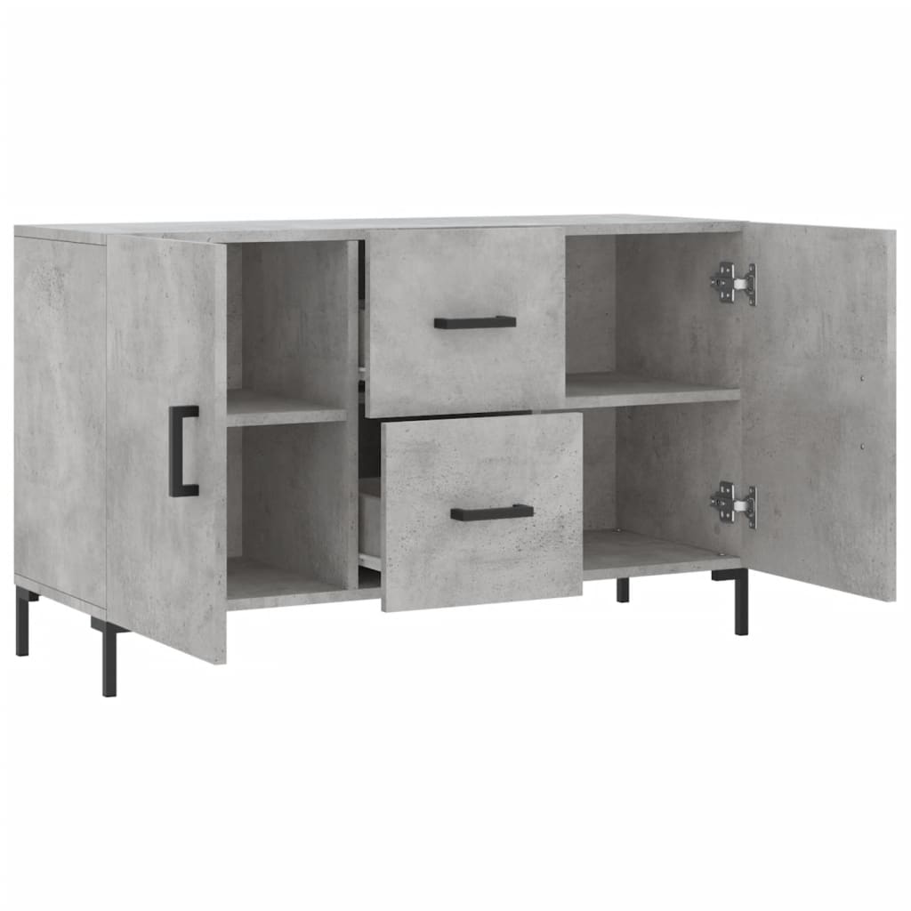 vidaXL Komoda, szarość betonu, 100x36x60 cm, materiał drewnopochodny