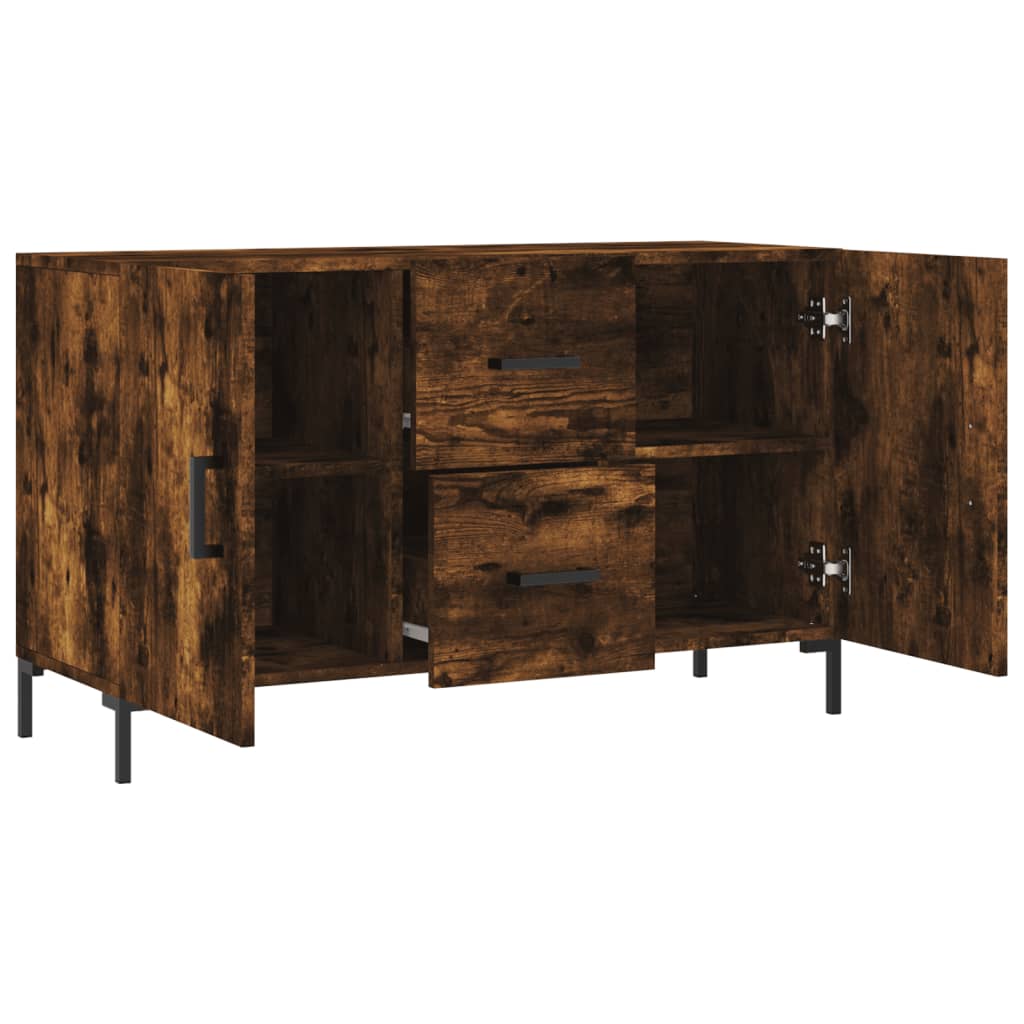 vidaXL Komoda, przydymiony dąb, 100x36x60 cm, materiał drewnopochodny