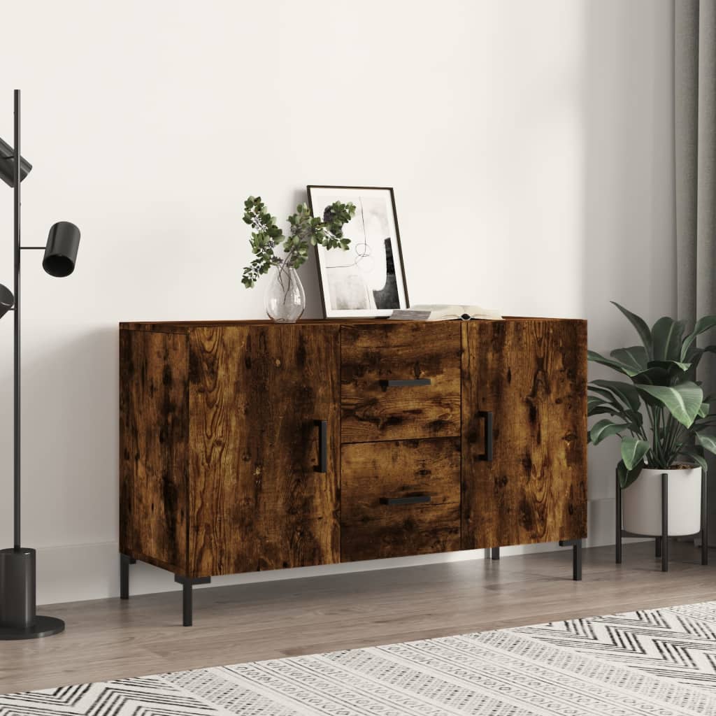 vidaXL Komoda, przydymiony dąb, 100x36x60 cm, materiał drewnopochodny