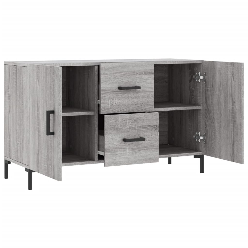 vidaXL Komoda, szary dąb sonoma, 100x36x60 cm, materiał drewnopochodny