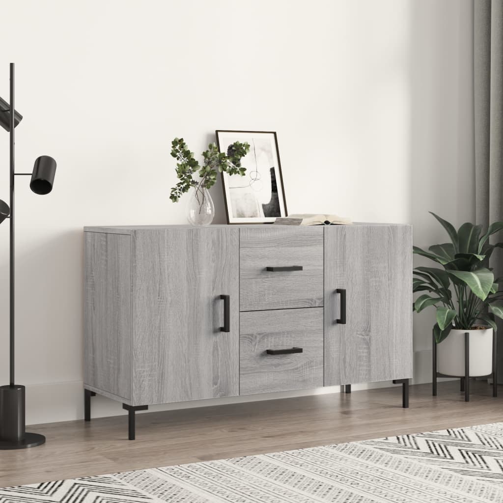 vidaXL Komoda, szary dąb sonoma, 100x36x60 cm, materiał drewnopochodny