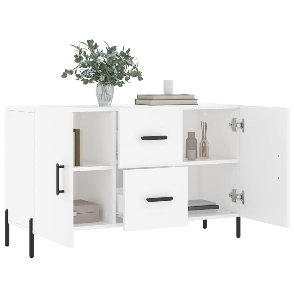 vidaXL Komoda, biała, 100x36x60 cm, materiał drewnopochodny
