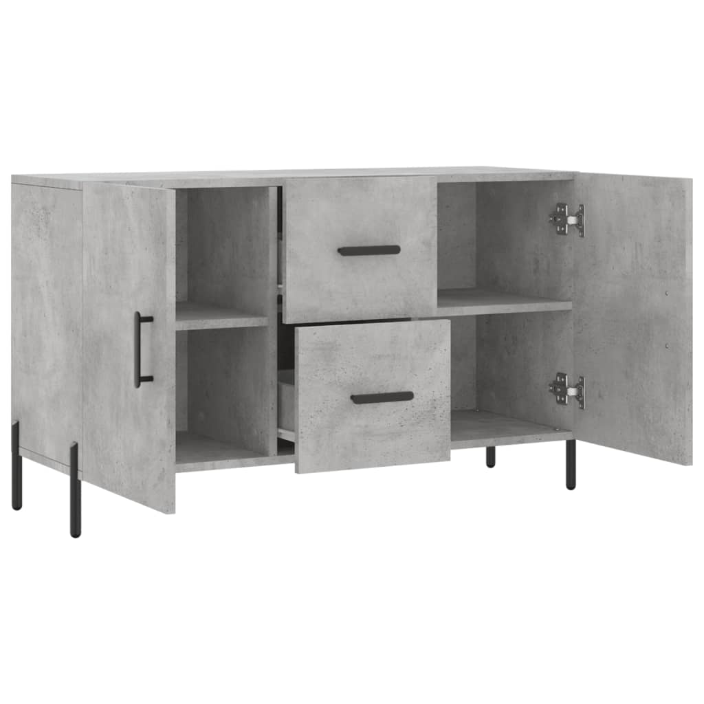 vidaXL Komoda, szarość betonu, 100x36x60 cm, materiał drewnopochodny