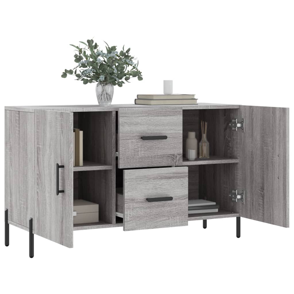 vidaXL Komoda, szary dąb sonoma, 100x36x60 cm, materiał drewnopochodny