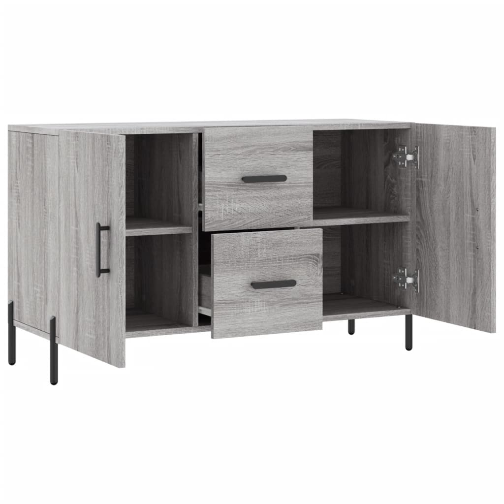 vidaXL Komoda, szary dąb sonoma, 100x36x60 cm, materiał drewnopochodny