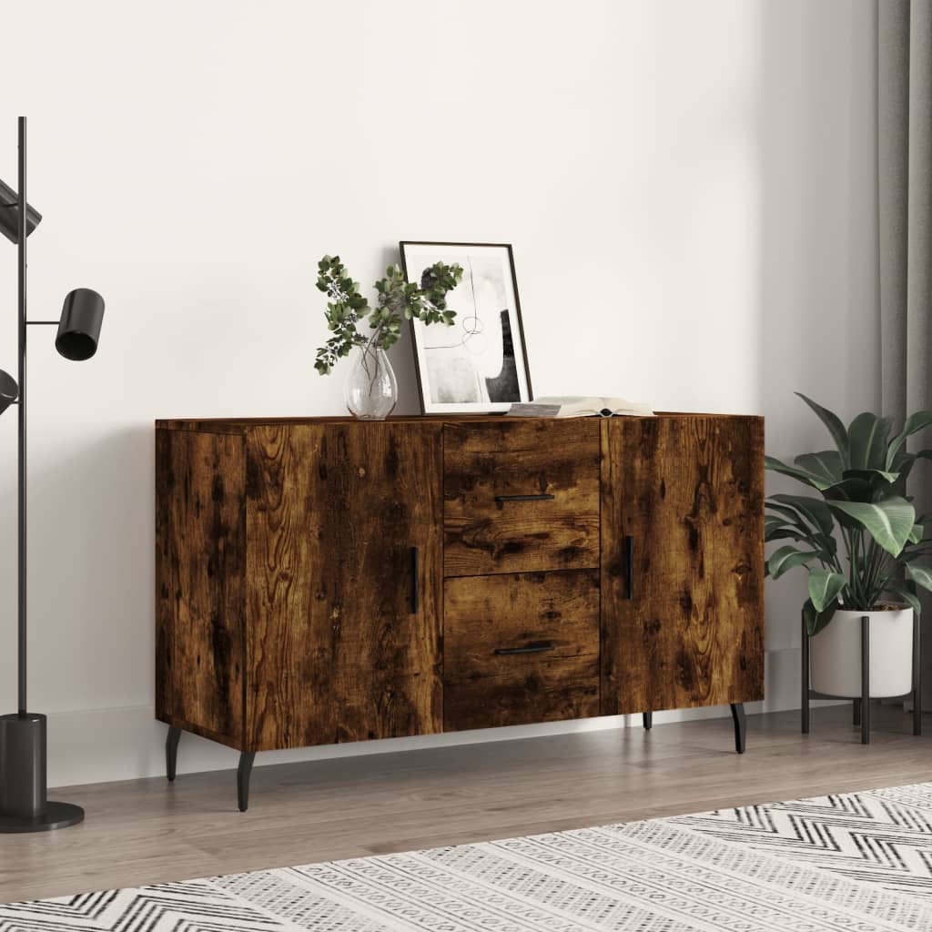 vidaXL Komoda, przydymiony dąb, 100x36x60 cm, materiał drewnopochodny