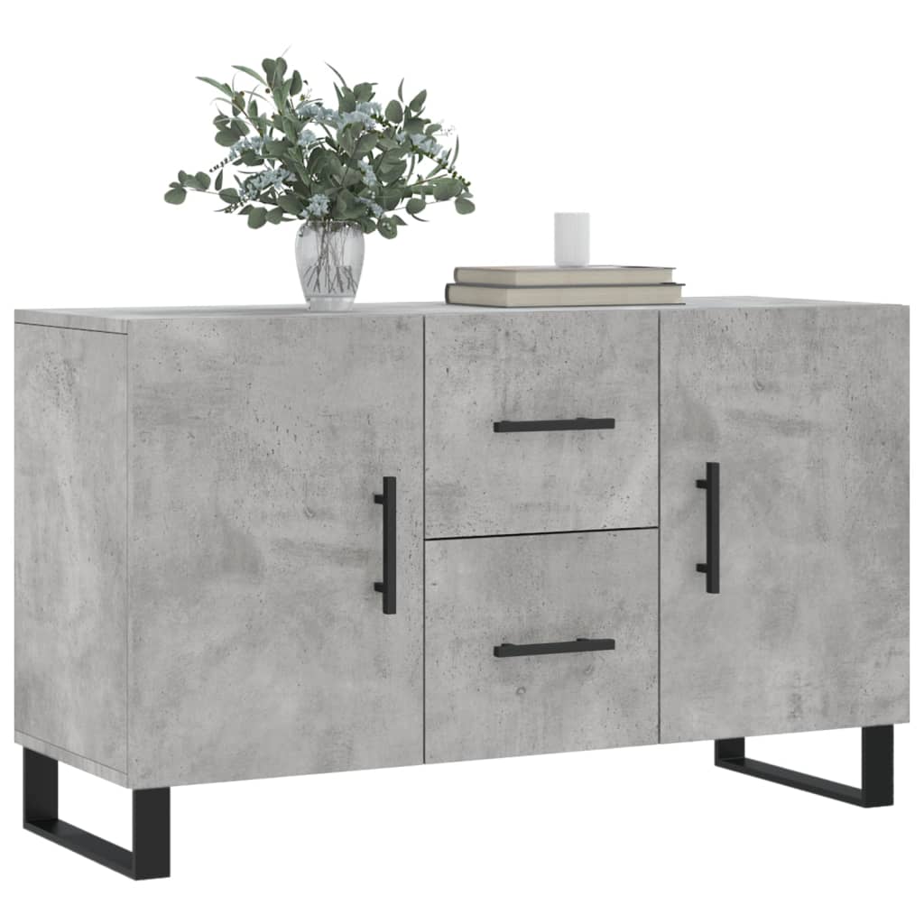 vidaXL Komoda, szarość betonu, 100x36x60 cm, materiał drewnopochodny