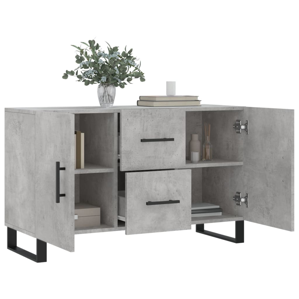 vidaXL Komoda, szarość betonu, 100x36x60 cm, materiał drewnopochodny