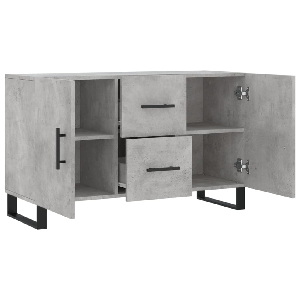 vidaXL Komoda, szarość betonu, 100x36x60 cm, materiał drewnopochodny