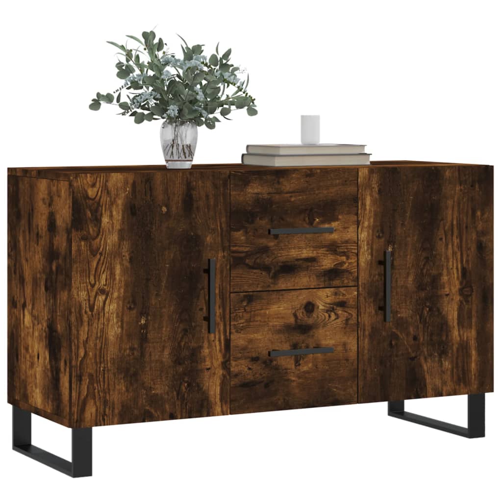 vidaXL Komoda, przydymiony dąb, 100x36x60 cm, materiał drewnopochodny