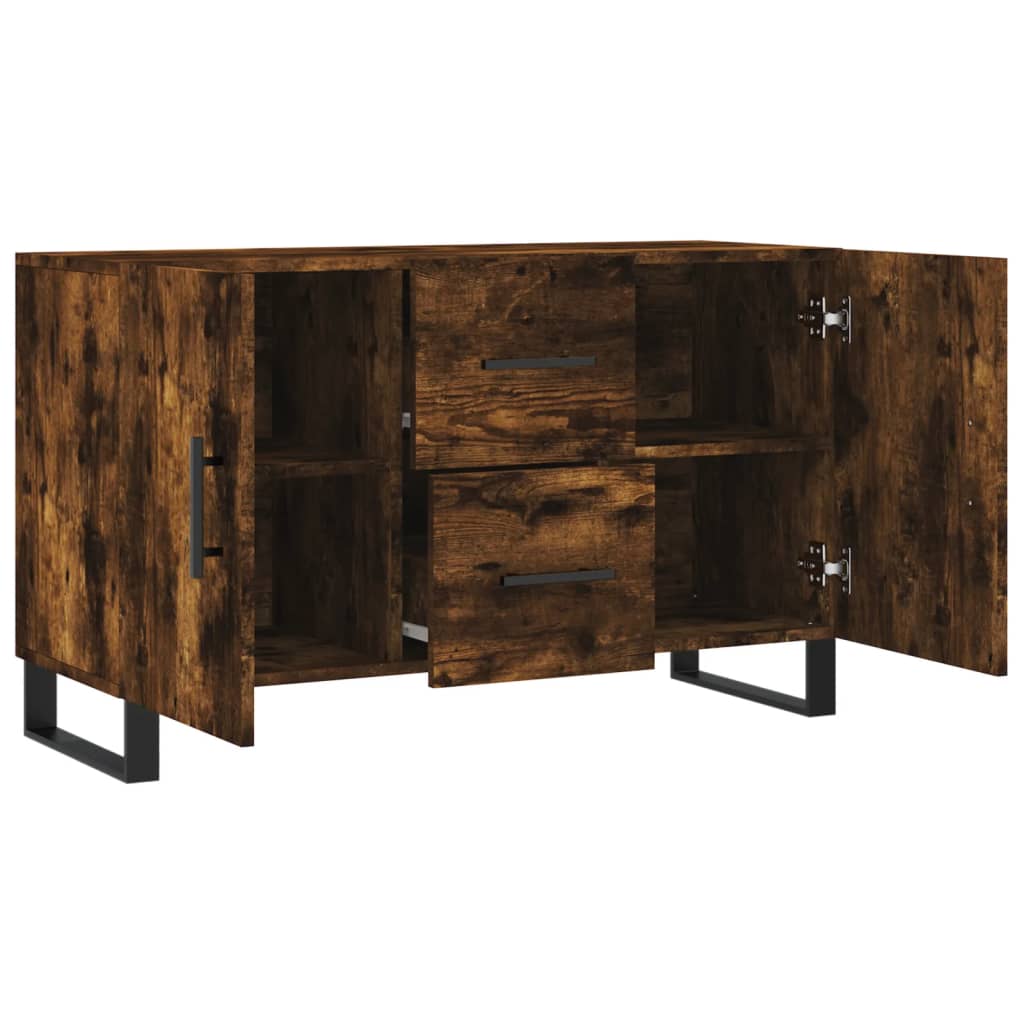 vidaXL Komoda, przydymiony dąb, 100x36x60 cm, materiał drewnopochodny