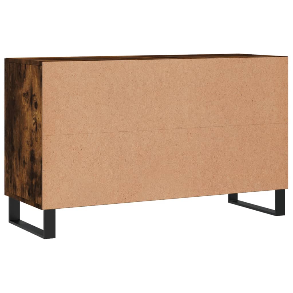 vidaXL Komoda, przydymiony dąb, 100x36x60 cm, materiał drewnopochodny