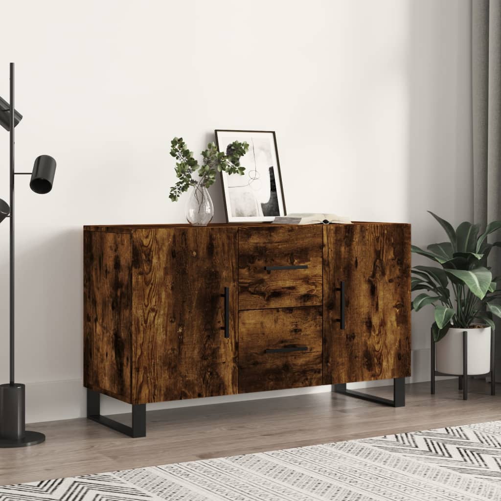vidaXL Komoda, przydymiony dąb, 100x36x60 cm, materiał drewnopochodny