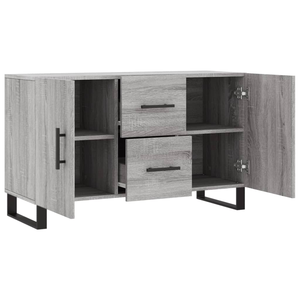 vidaXL Komoda, szary dąb sonoma, 100x36x60 cm, materiał drewnopochodny