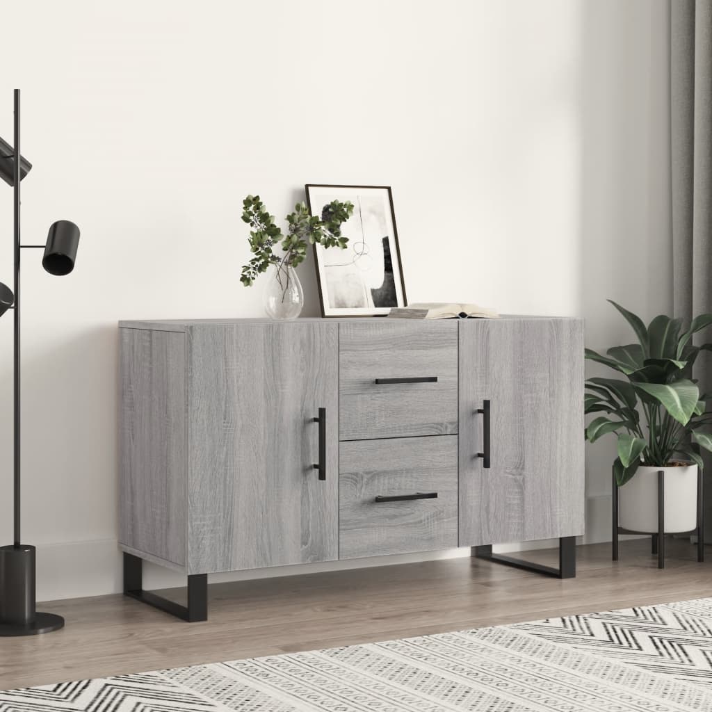 vidaXL Komoda, szary dąb sonoma, 100x36x60 cm, materiał drewnopochodny