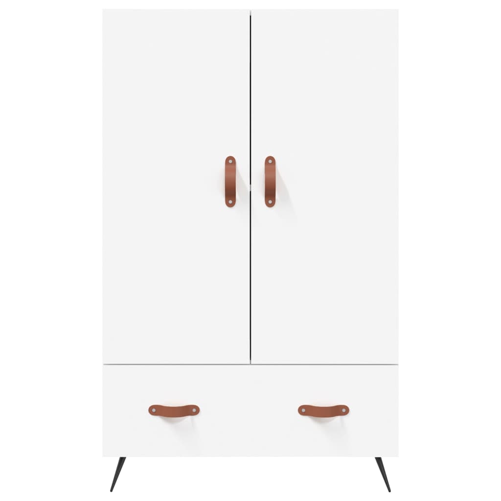 vidaXL Wysoka szafka, biała, 69,5x31x115 cm, materiał drewnopochodny