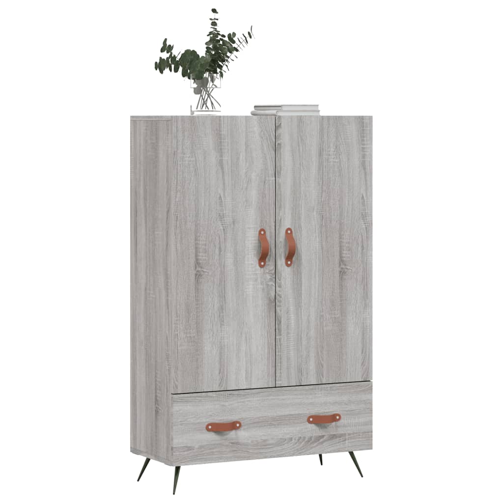 vidaXL Wysoka szafka, szary dąb sonoma, 69,5x31x115 cm