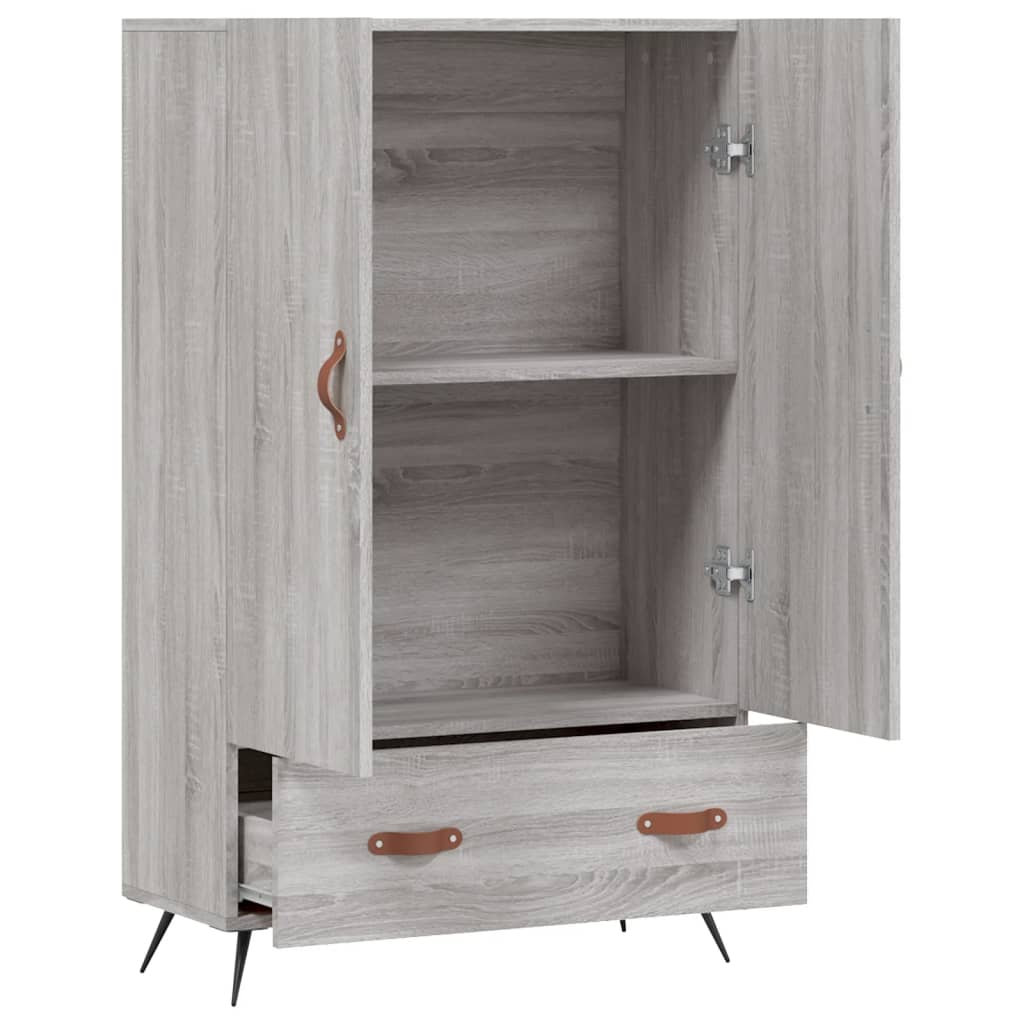 vidaXL Wysoka szafka, szary dąb sonoma, 69,5x31x115 cm