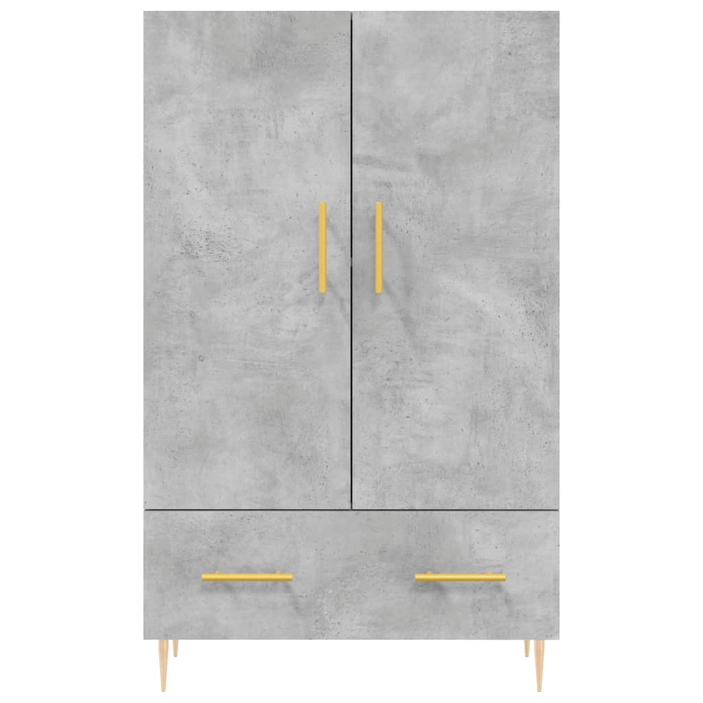 vidaXL Wysoka szafka, szarość betonu, 69,5x31x115 cm