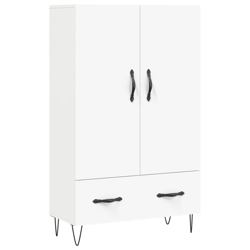 vidaXL Wysoka szafka, biała, 69,5x31x115 cm, materiał drewnopochodny