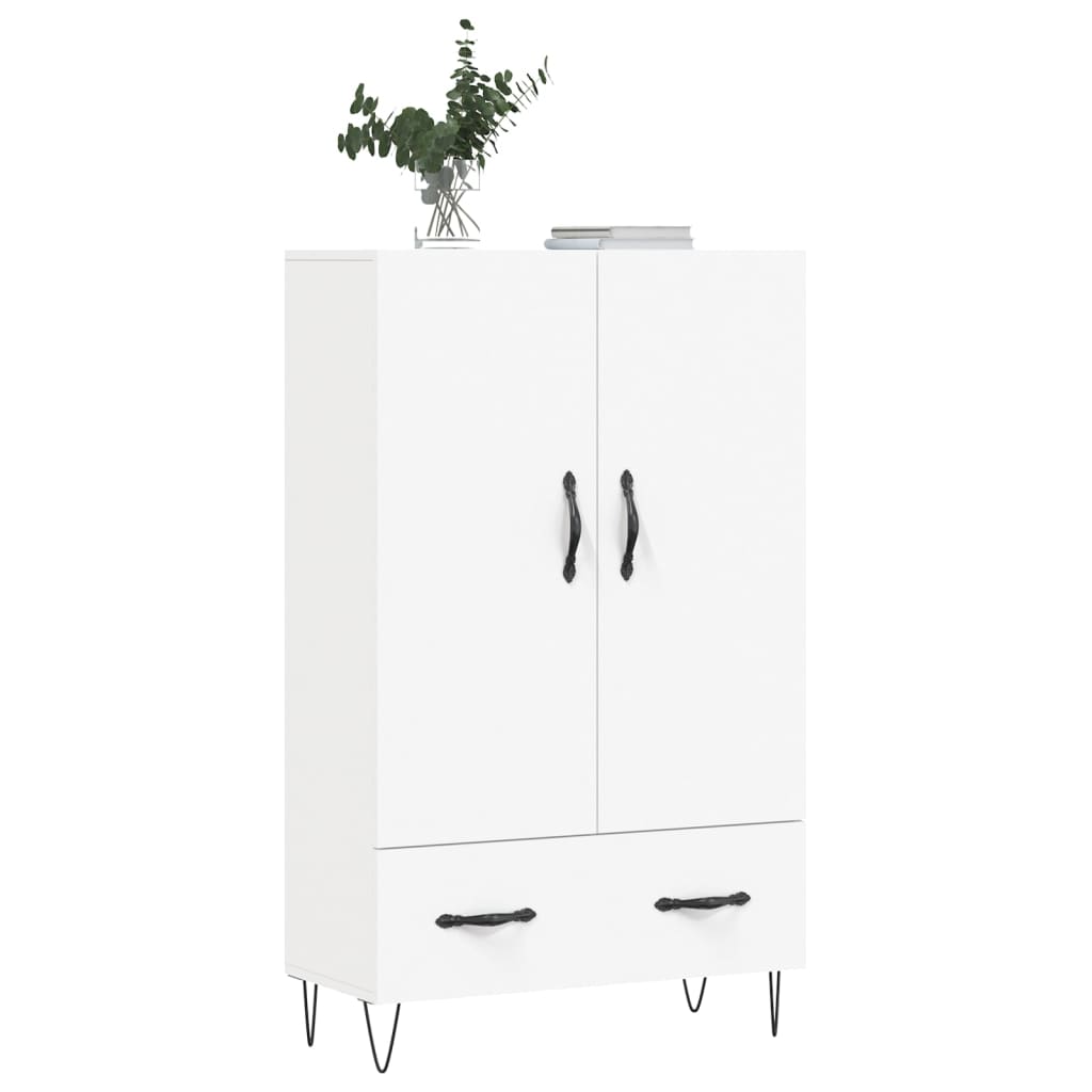 vidaXL Wysoka szafka, biała, 69,5x31x115 cm, materiał drewnopochodny