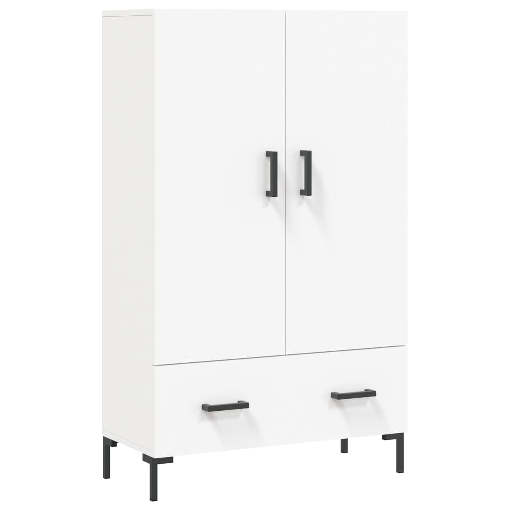 vidaXL Wysoka szafka, biała, 69,5x31x115 cm, materiał drewnopochodny