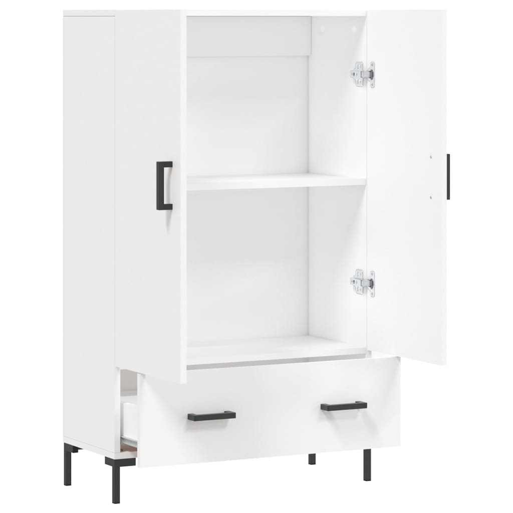 vidaXL Wysoka szafka, biała, 69,5x31x115 cm, materiał drewnopochodny