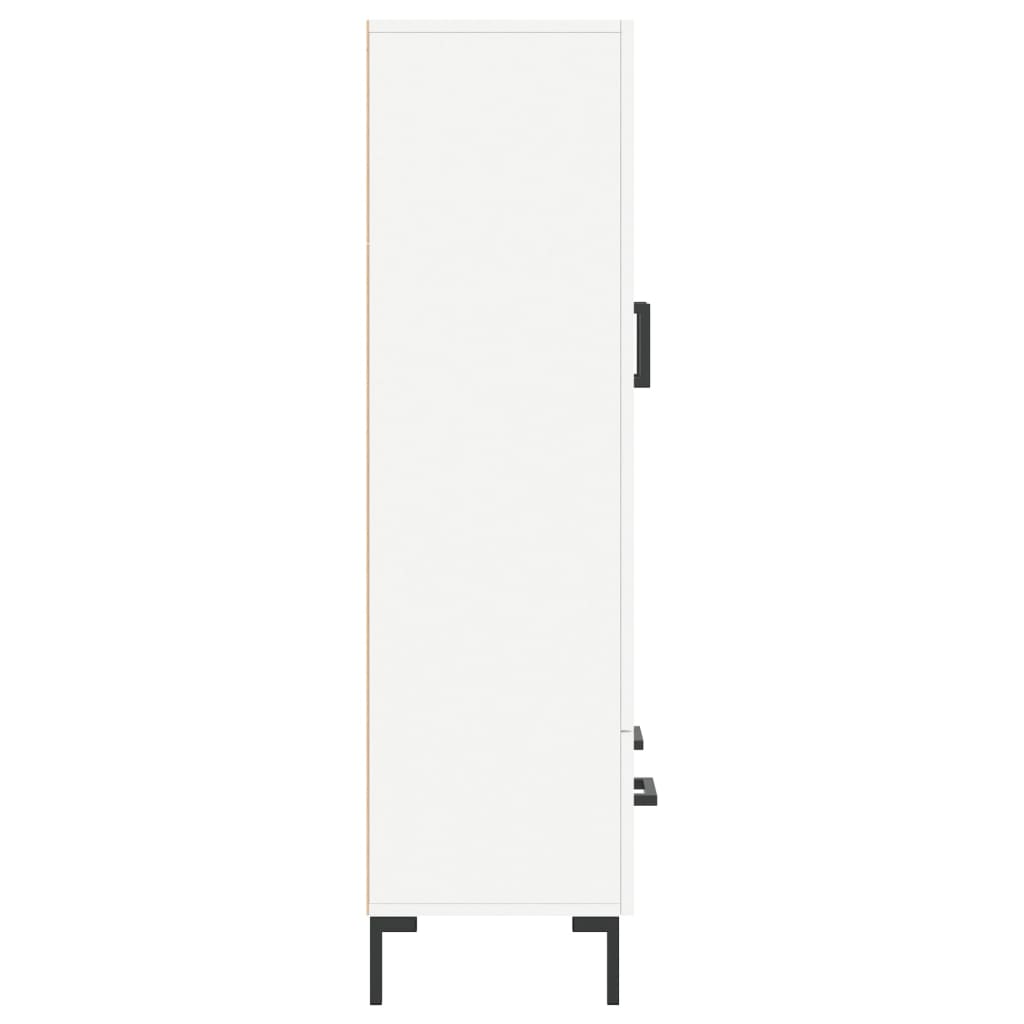 vidaXL Wysoka szafka, biała, 69,5x31x115 cm, materiał drewnopochodny