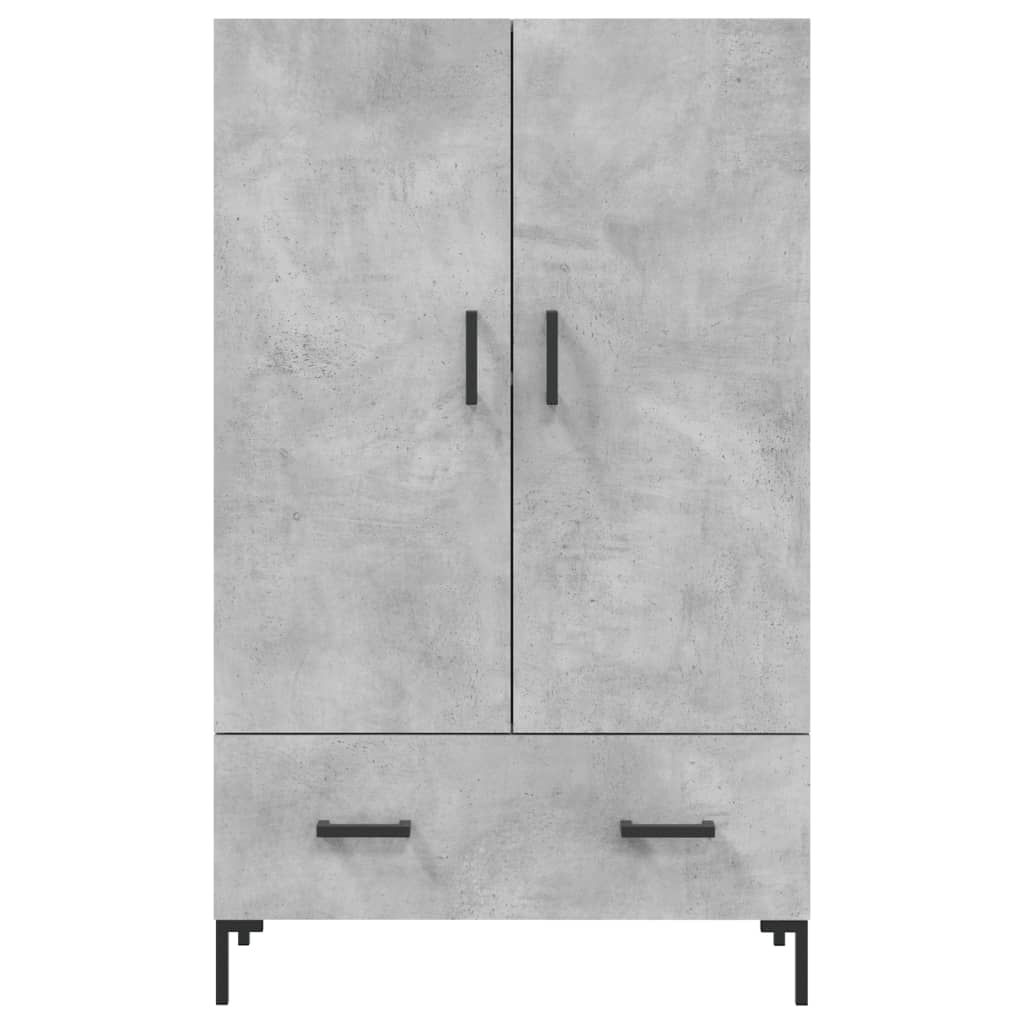 vidaXL Wysoka szafka, szarość betonu, 69,5x31x115 cm