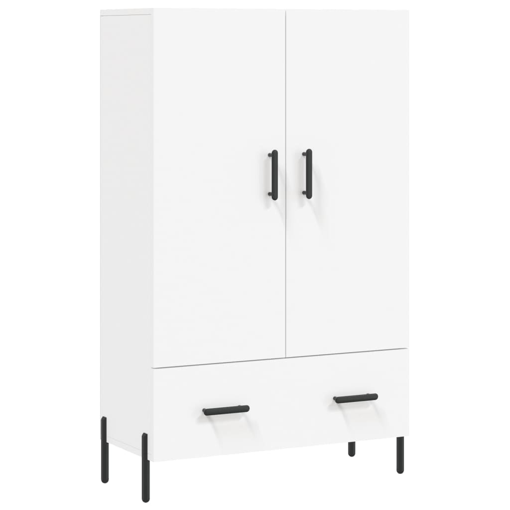 vidaXL Wysoka szafka, biała, 69,5x31x115 cm, materiał drewnopochodny
