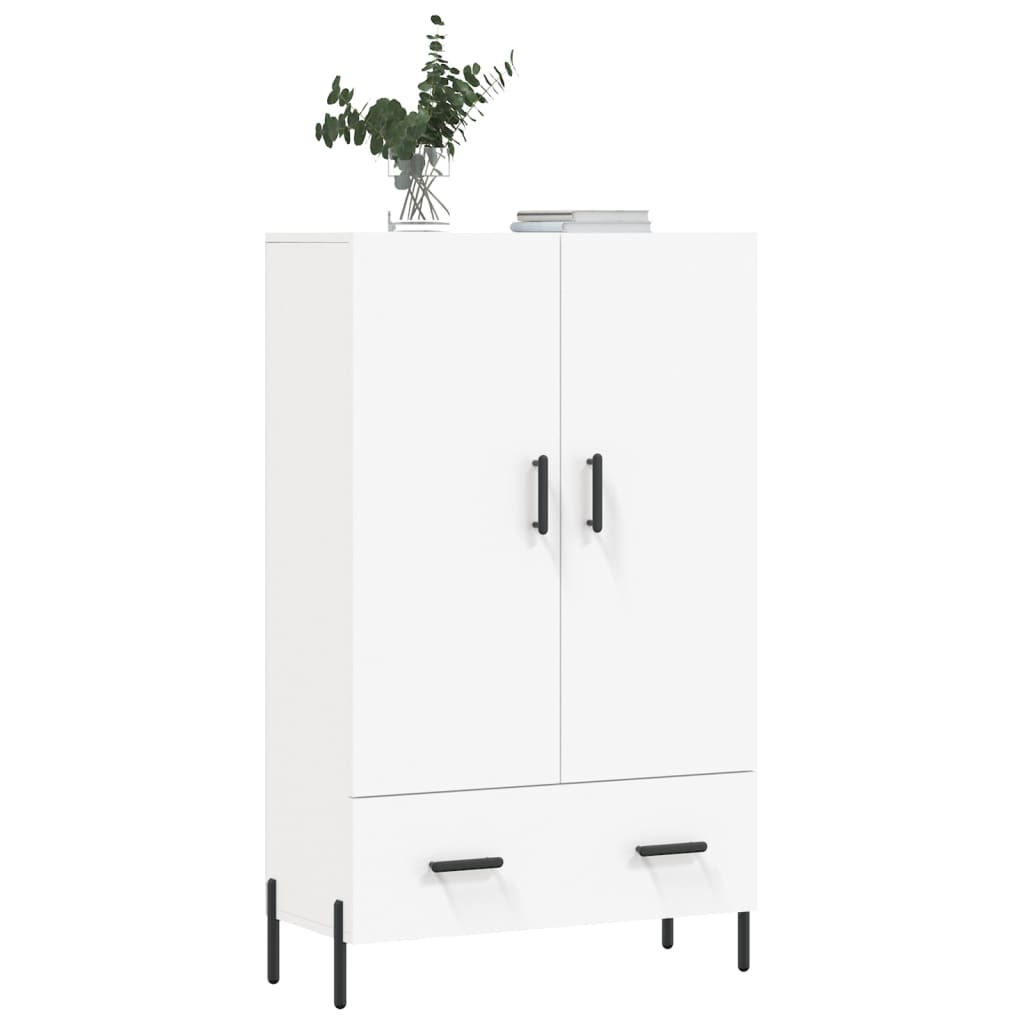 vidaXL Wysoka szafka, biała, 69,5x31x115 cm, materiał drewnopochodny