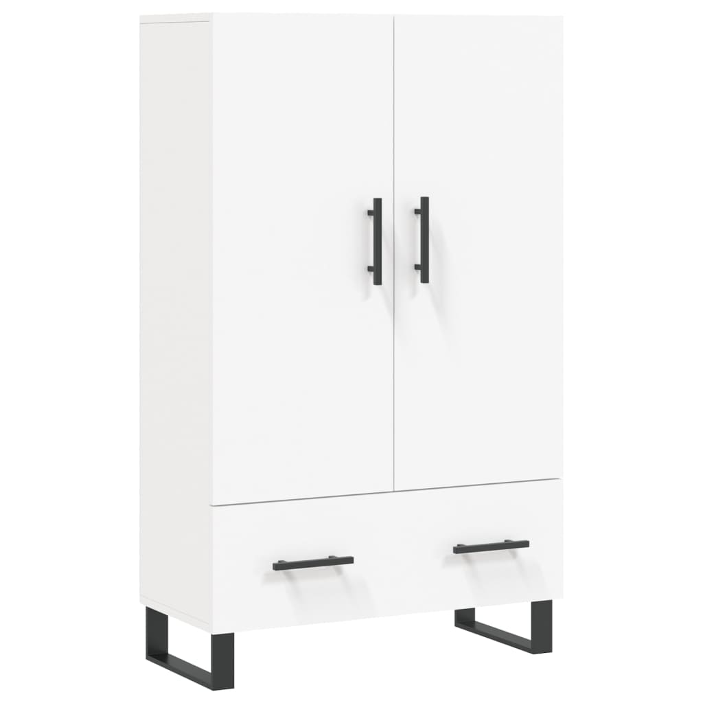vidaXL Wysoka szafka, biała, 69,5x31x115 cm, materiał drewnopochodny