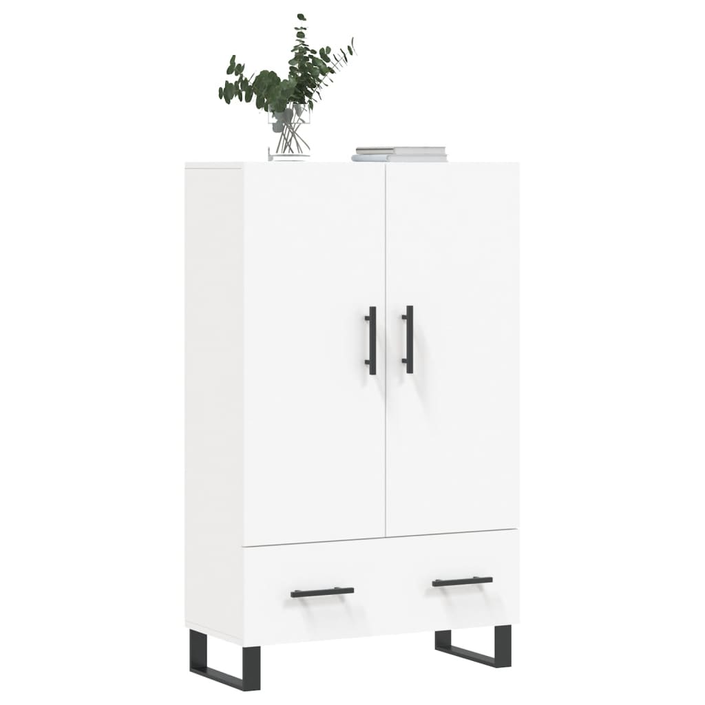 vidaXL Wysoka szafka, biała, 69,5x31x115 cm, materiał drewnopochodny