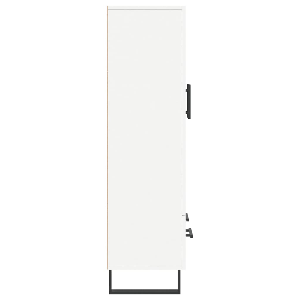vidaXL Wysoka szafka, biała, 69,5x31x115 cm, materiał drewnopochodny