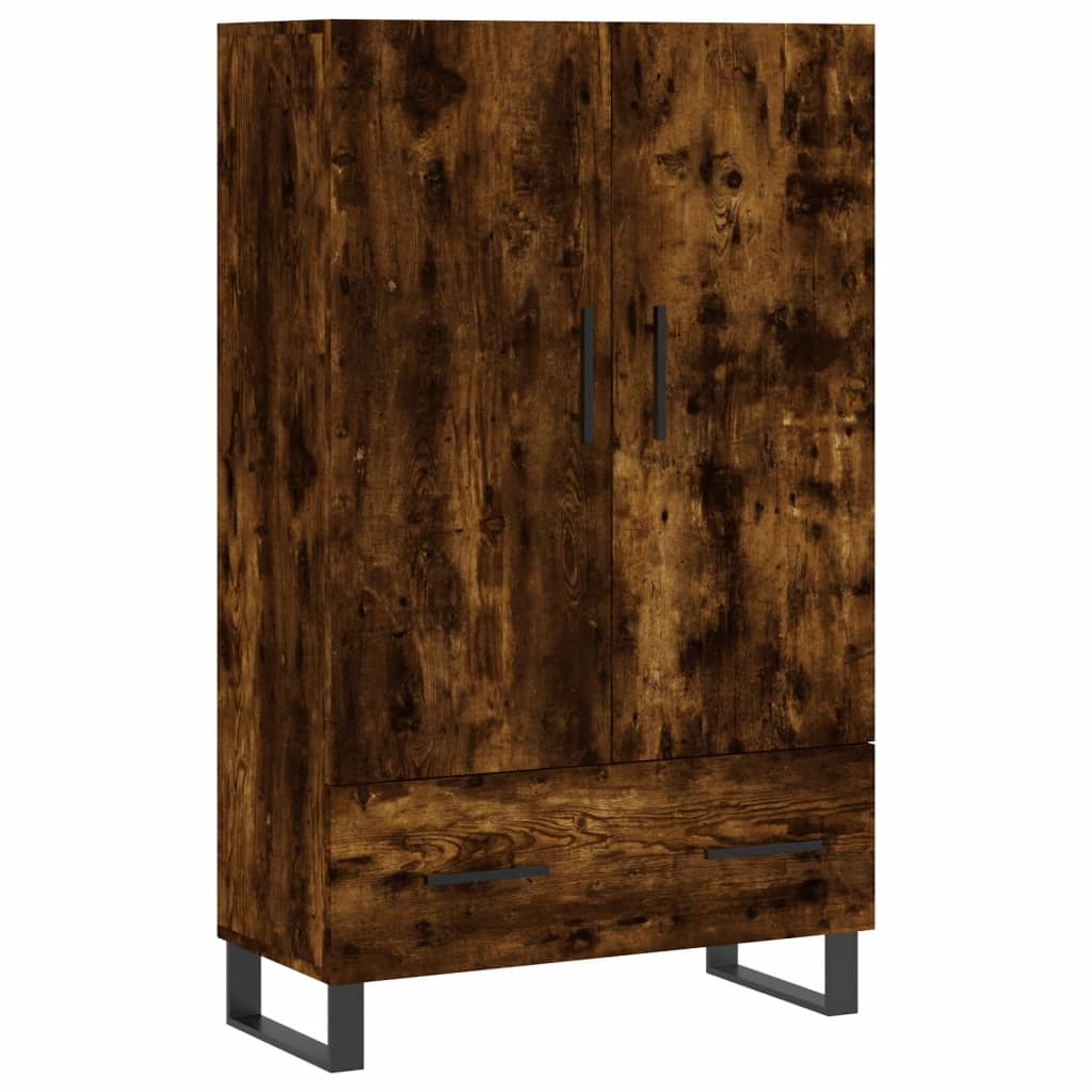 vidaXL Wysoka szafka, przydymiony dąb, 69,5x31x115 cm