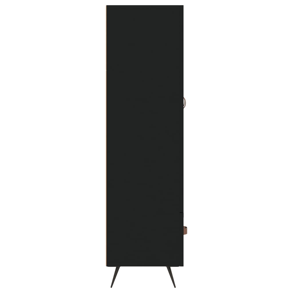 vidaXL Wysoka szafka, czarna, 69,5x31x115 cm